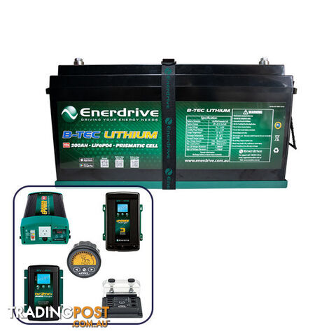 Enerdrive ePOWER B-TEC 200Ah Lithium Battery, 40A DC2DC + 40A AC + 2000W Inverter & ePro+