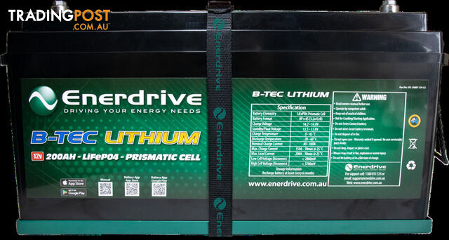 Enerdrive ePOWER B-TEC 2 x 200Ah Lithium Battery, 40A DC2DC + 100A AC + Inverter & Monitor - photo 2 of 13