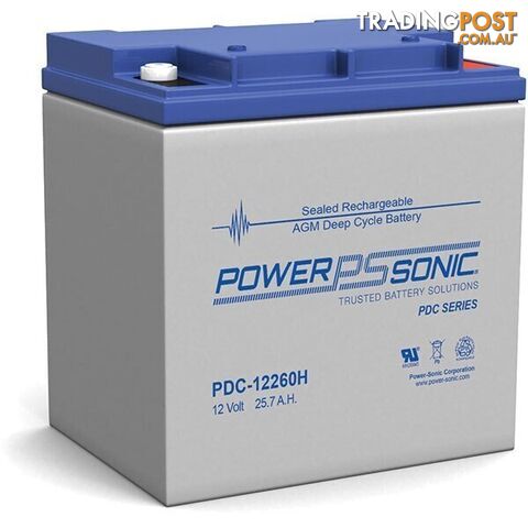 Power-Sonic 12V 26Ah AGM Deep Cycle Battery