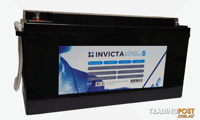 Invicta 12V 200Ah Lithium Battery with Bluetooth
