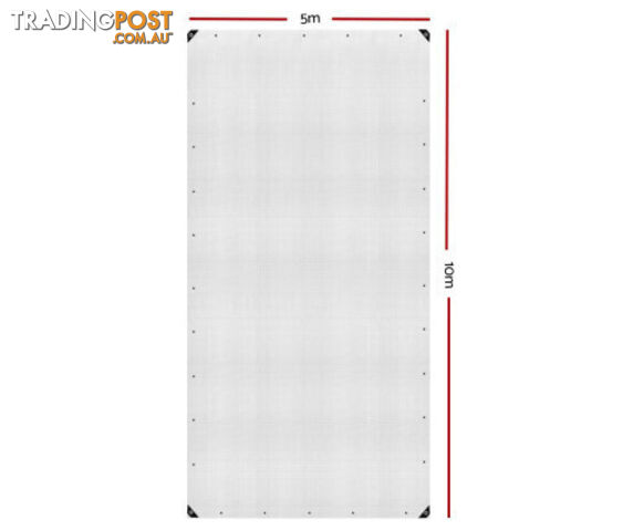 Instahut 5x10m Tarp Camping Tarps Poly Tarpaulin Heavy Duty Cover 135gsm Clear - photo 2 of 6