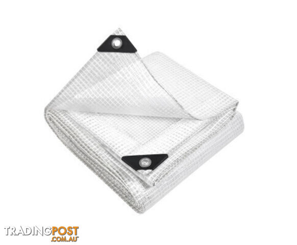 Instahut 5x10m Tarp Camping Tarps Poly Tarpaulin Heavy Duty Cover 135gsm Clear - photo 1 of 6