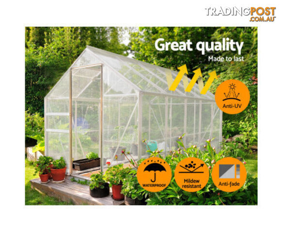 Instahut 5x10m Tarp Camping Tarps Poly Tarpaulin Heavy Duty Cover 135gsm Clear - photo 4 of 6