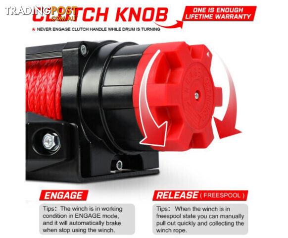X-BULL 6000LBS 12V Synthetic Rope Wireless Remote Electric Winch - photo 5 of 13