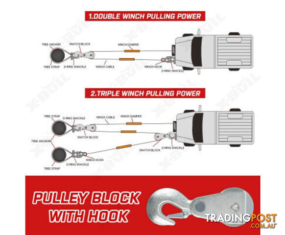 X-BULL 6000LBS 12V Synthetic Rope Wireless Remote Electric Winch - photo 2 of 13