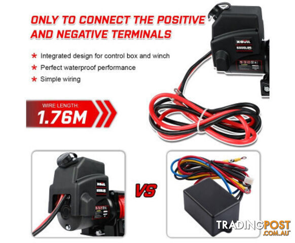 X-BULL 6000LBS 12V Synthetic Rope Wireless Remote Electric Winch - photo 4 of 13