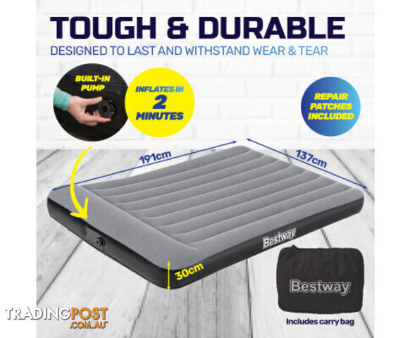 Bestway Double Inflatable Air Mattress with Built-In Pump - photo 3 of 6