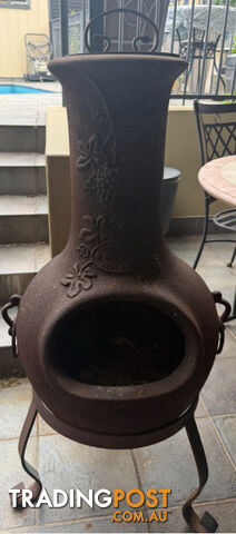 Quick Sale – Solid Cast Iron Pizza Oven / Chiminea – Used Once