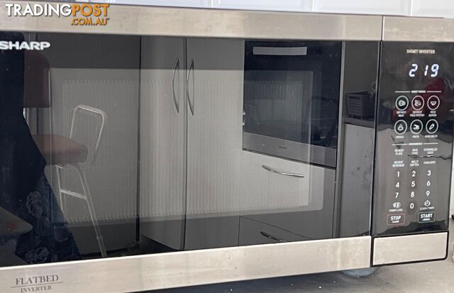 Sharp Smart Inverter Flatbed Microwave [Stainless Steel, Barely Used].