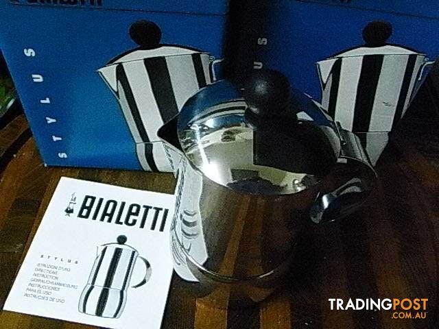 NEW BIALETTI ITALY 3TZ STAINLESS STEEL EXPRESSO 3 CUP MADE IN IT