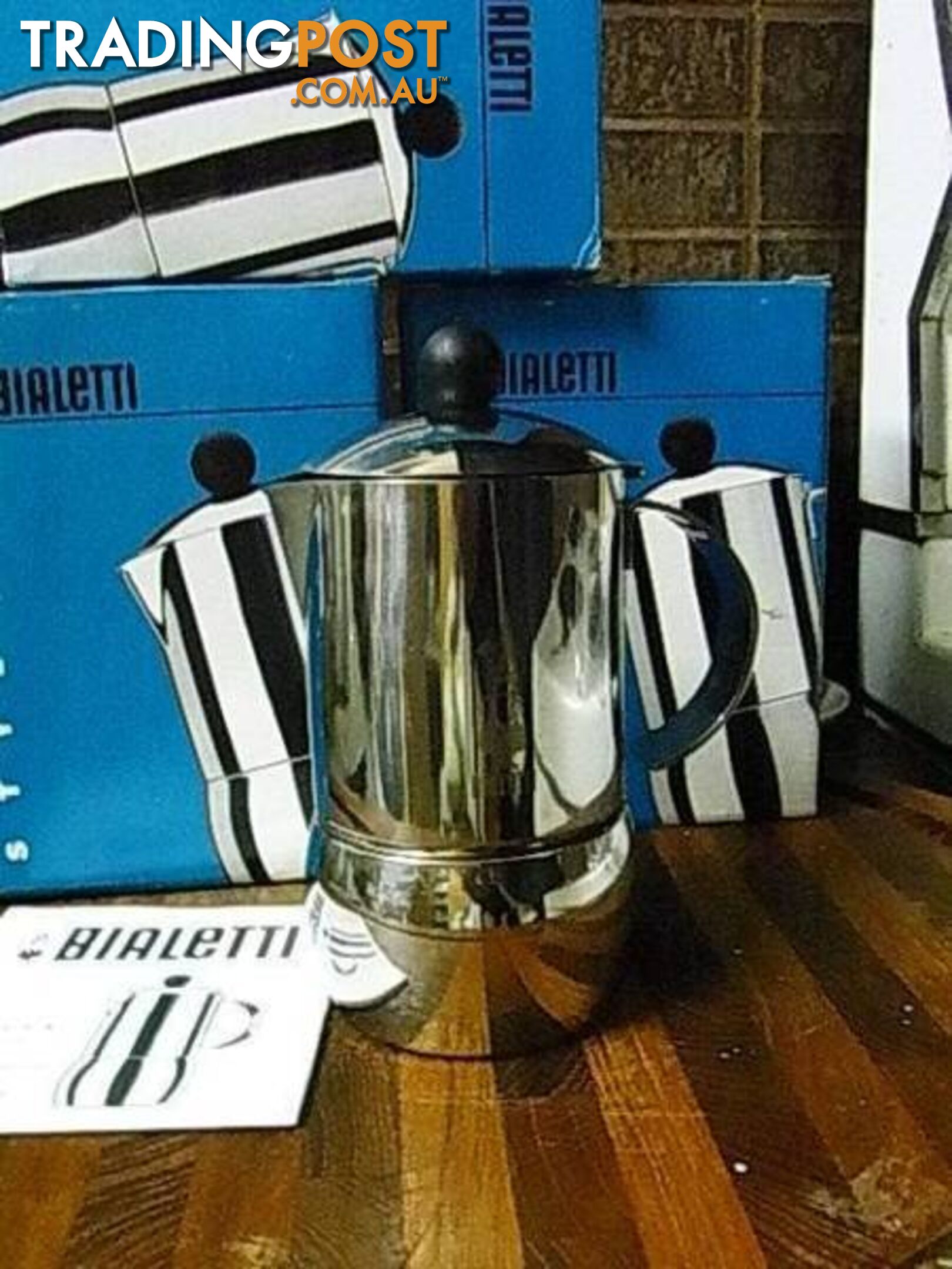 NEW BIALETTI ITALY 3TZ STAINLESS STEEL EXPRESSO 3 CUP MADE IN IT