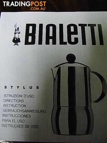 NEW BIALETTI ITALY 3TZ STAINLESS STEEL EXPRESSO 3 CUP MADE IN IT