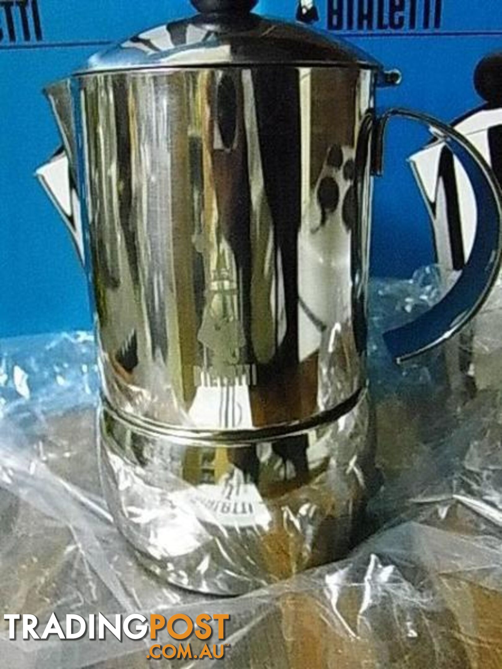 NEW BIALETTI ITALY 3TZ STAINLESS STEEL EXPRESSO 3 CUP MADE IN IT