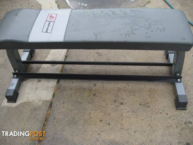 Bodyworx Flat Bench with Dumbbell Rack