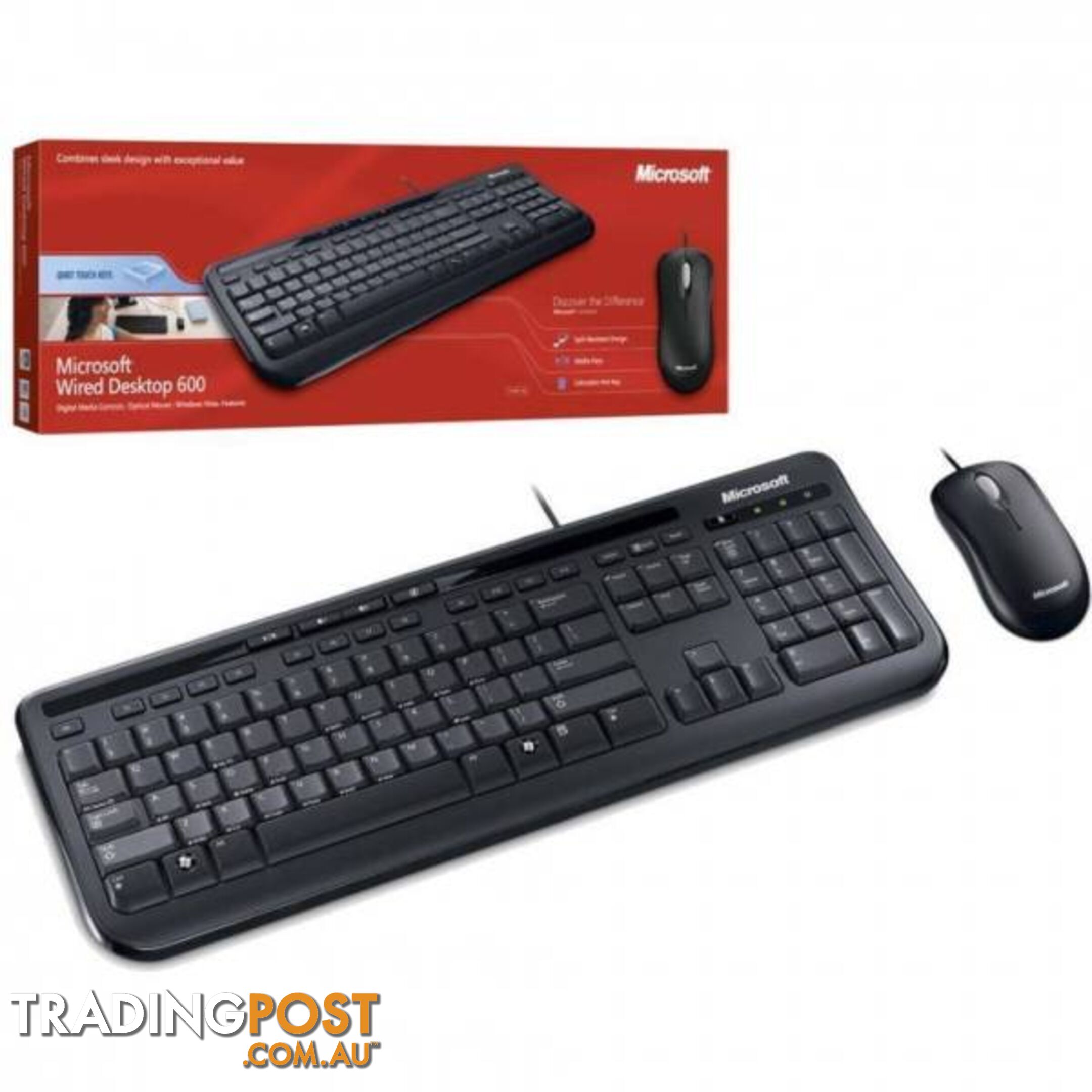 Microsoft 600 Wired Keyboard and Mouse Combo for Desktop Laptop O