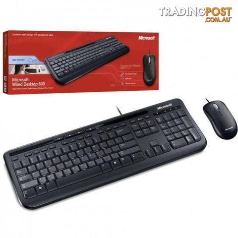 Microsoft 600 Wired Keyboard and Mouse Combo for Desktop Laptop O