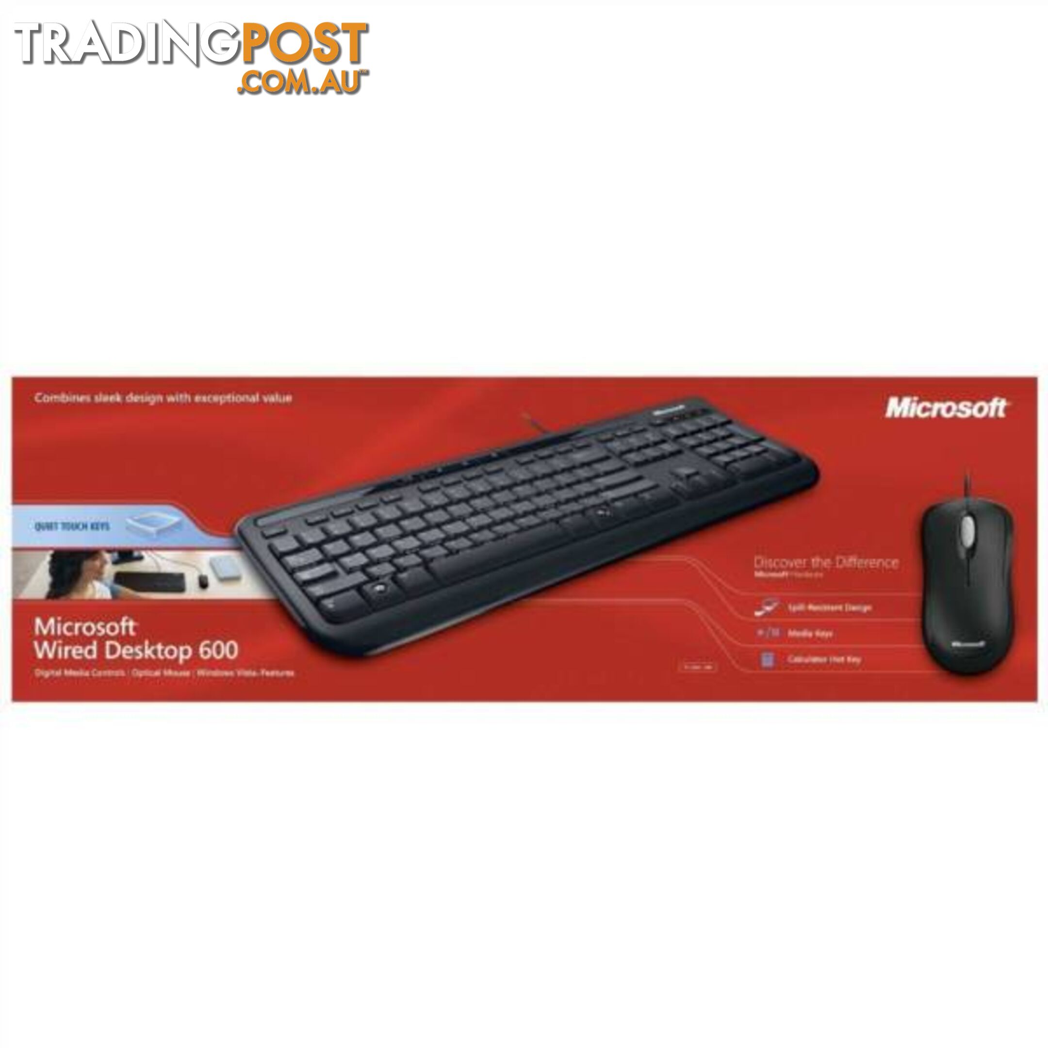 Microsoft 600 Wired Keyboard and Mouse Combo for Desktop Laptop O