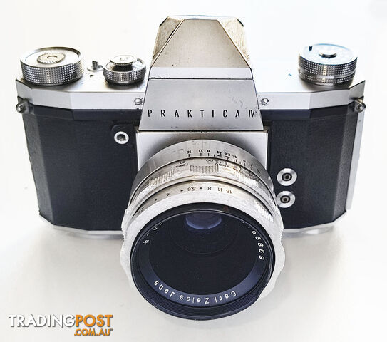 Vintage Praktica IV 35mm SLR Camera +Zeiss Jena Tessar 50mm/f2.8 Lens