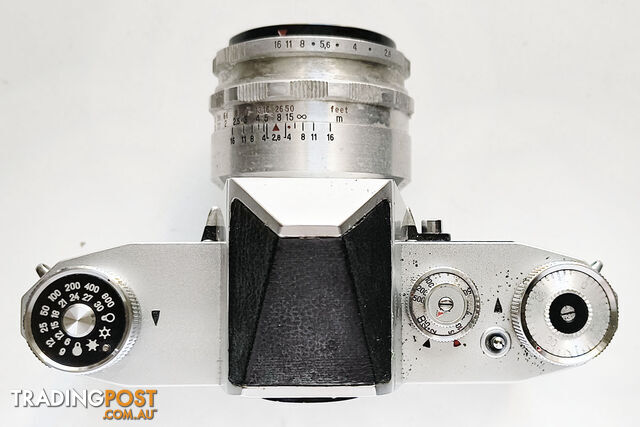 Vintage Praktica IV 35mm SLR Camera +Zeiss Jena Tessar 50mm/f2.8 Lens - photo 2 of 3