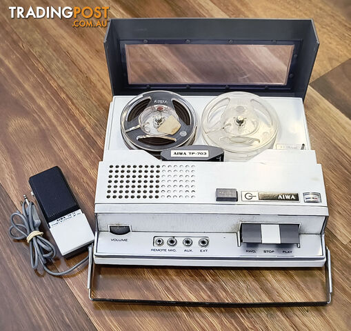 Vintage Aiwa TP-703 3 inch Reel to Reel Tape Recorder - Rare - photo 2 of 2