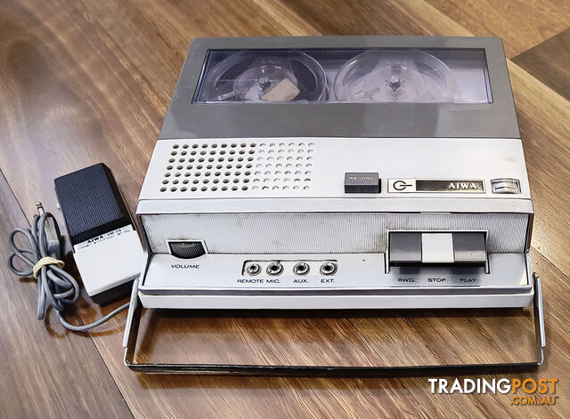 Vintage Aiwa TP-703 3 inch Reel to Reel Tape Recorder - Rare