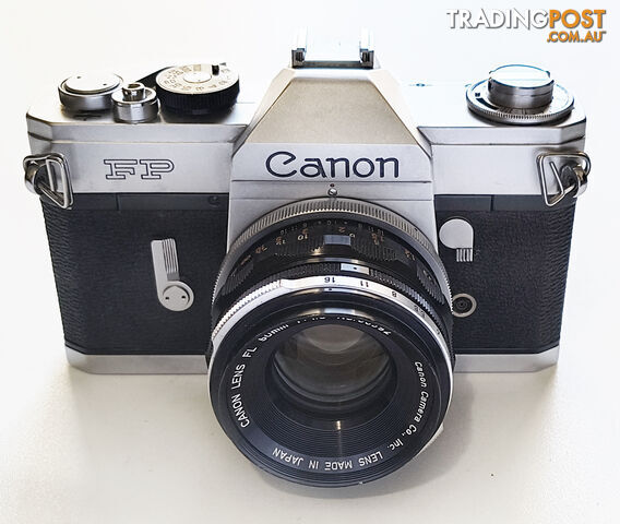 Vintage Canon FP 35mm SLR Camera + Canon FL 50mm/f1.8 Lens