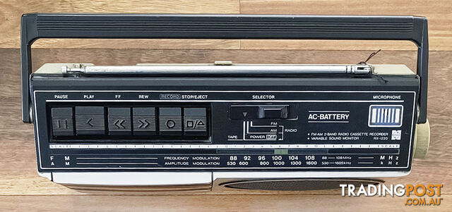 Vintage National RX-1220A Portable Radio/Cassette Player - Serviced - photo 2 of 2