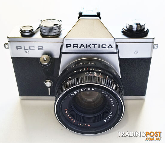 Vintage Praktica PLC2 35mm SLR Camera + Pentacon Electric 50mm/f1.8 Lens