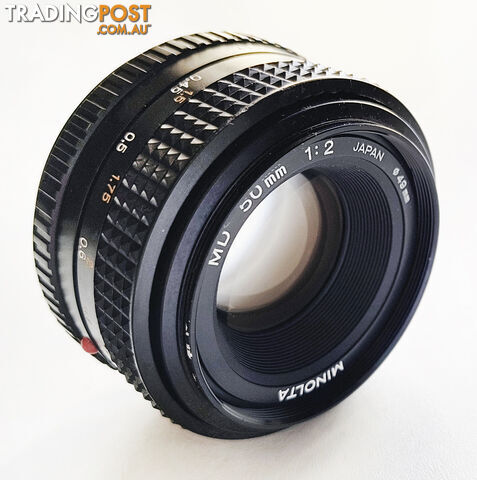 Vintage Minolta 50mm/f2 MD Mount Standard Prime Lens