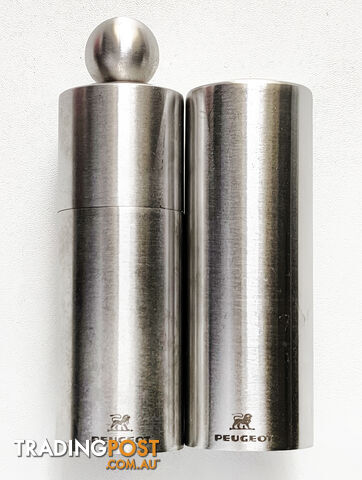 Vintage Peugeot "Vendome" Pepper Grinder & Salt Shaker - 1960's - Rare