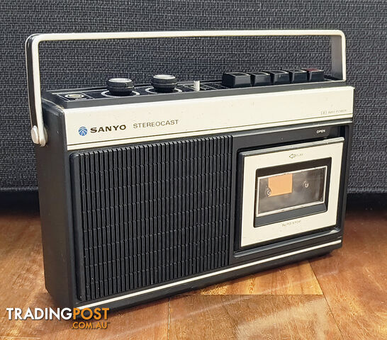 Vintage Sanyo M-4200 StereoCast Portable Stereo Cassette Player - Serviced