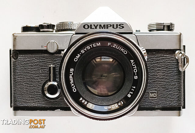 Vintage Olympus OM-1 35mm SLR Camera+F.Zuiko Auto S 50mm/f1.8 Lens - photo 3 of 3