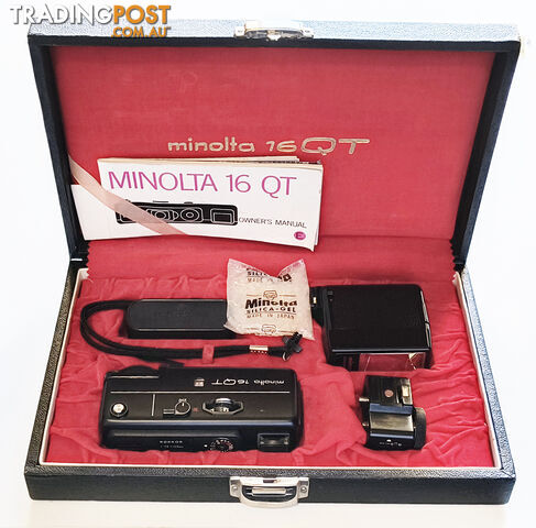 Vintage Minolta 16QT 16mm Viewfinder Camera Outfit
