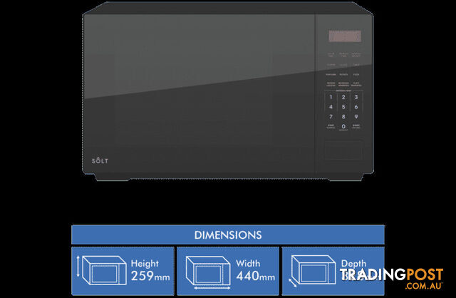 SOLT 20L 700W MICROWAVE BLACK - photo 2 of 3