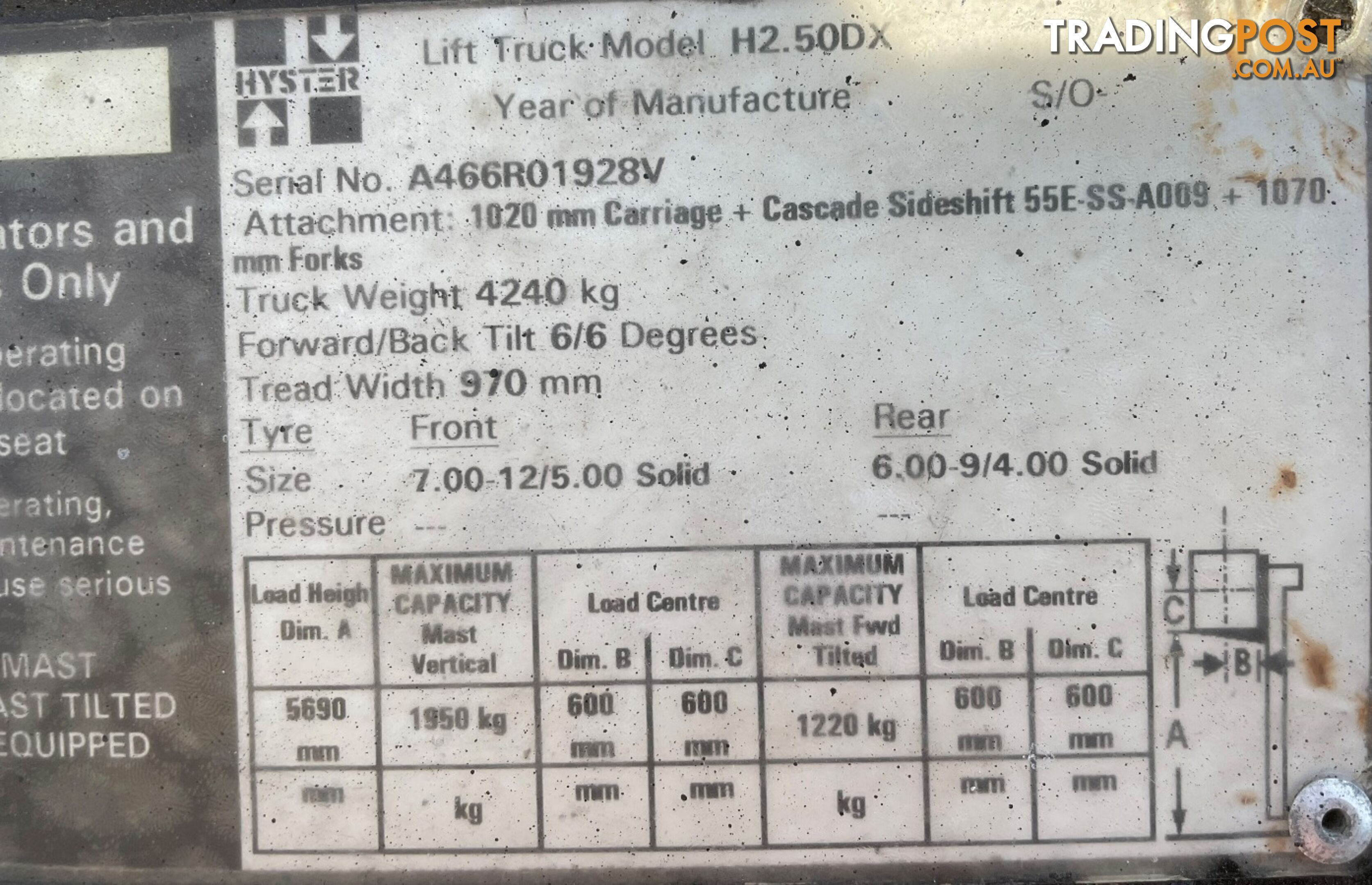 Used 2.5TON Hyster Forklift For Sale