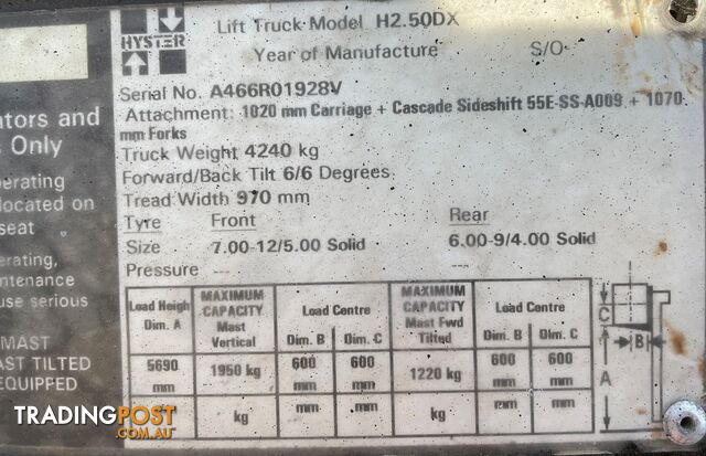 Used 2.5TON Hyster Forklift For Sale