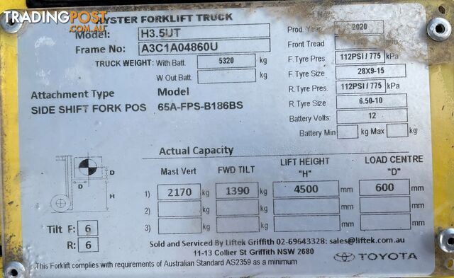 Used Hyster 3.5TON Forklift For Sale