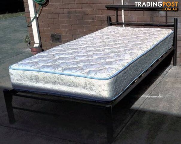 king single metal frame bed with mattress