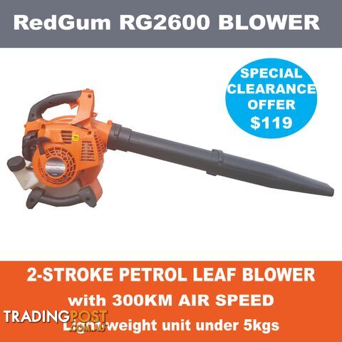 PETROL LEAF BLOWER - WAREHOUSE CLEARANCE Brand new! Low price $119 - Save $130!