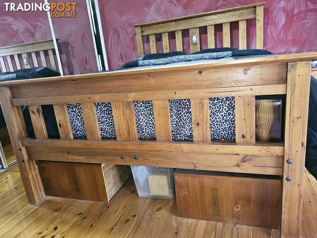 Queen Bed Timber Frame Only. Solid Construction