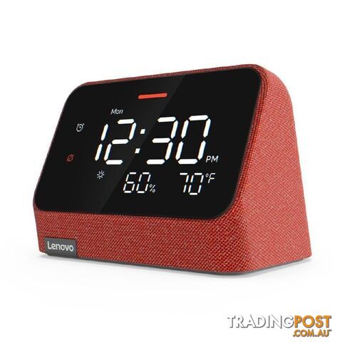 Lenovo Smart Clock Essential with Alexa - Clay Red
