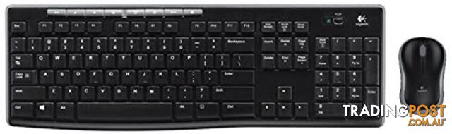 LOGITECH Wireless Keyboard and Mouse Combo, Model MK270R. NB: Missing Mouse