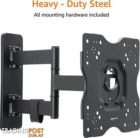 AMAZON BASICS Articulating TV Wall Mount for Most 22-inch to 55-inch TVs.