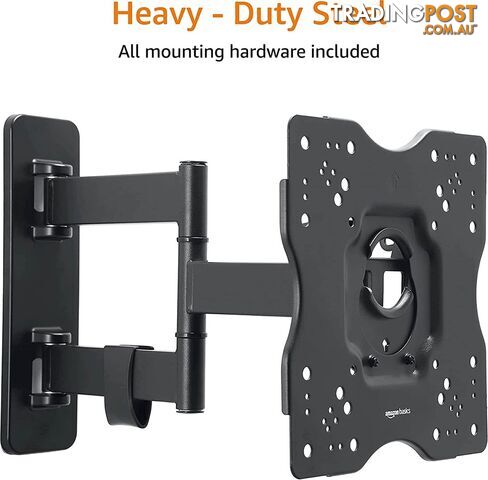 AMAZON BASICS Articulating TV Wall Mount for Most 22-inch to 55-inch TVs.