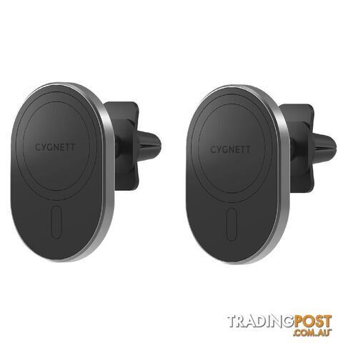 CYGNETT 2pk Twin MagHold Magnetic Car Phone Holder. N.B. Damaged packaging.