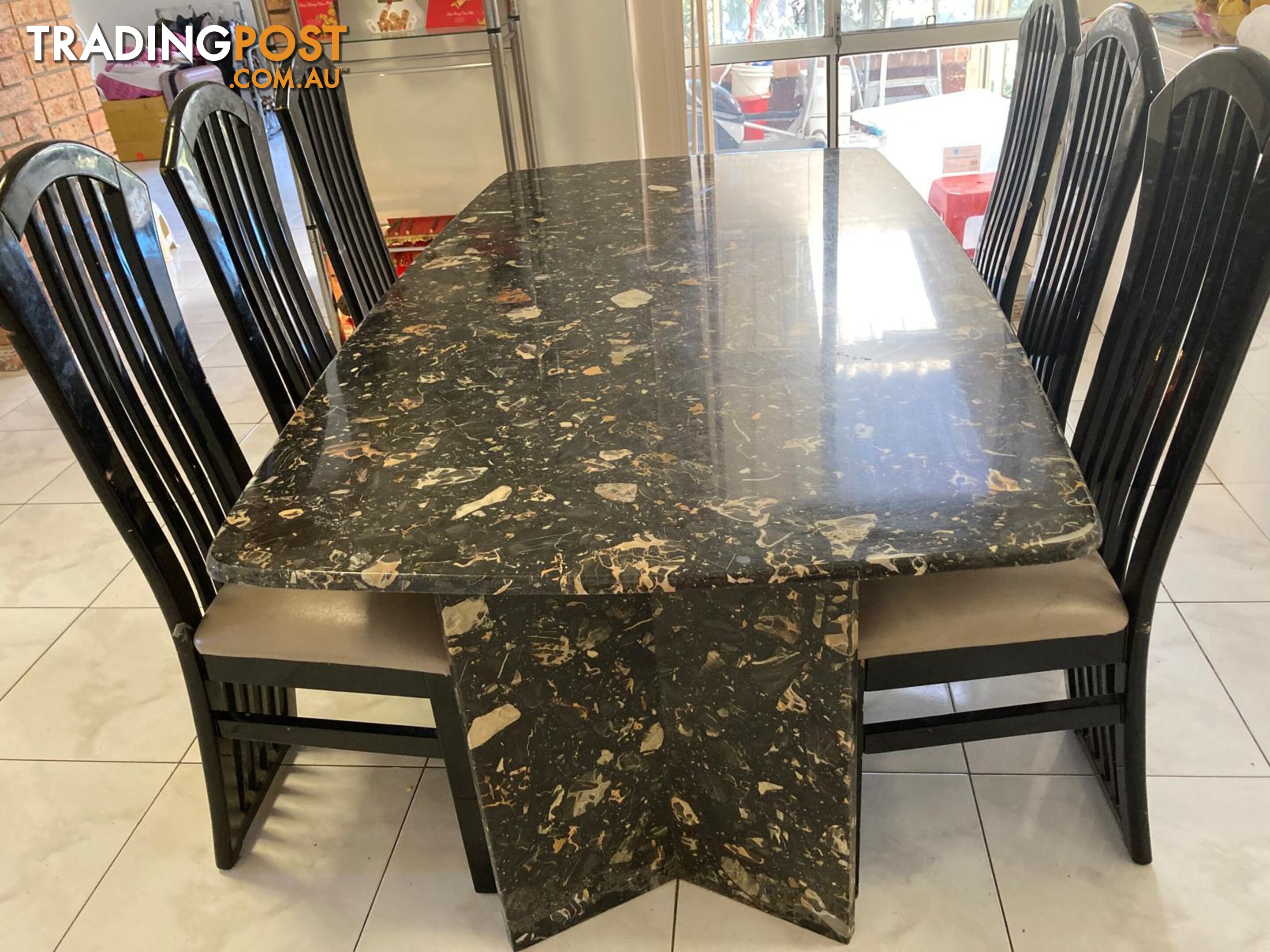 Super golden,  valuable, and condition, durable pure genuine marble table with chairs as a set