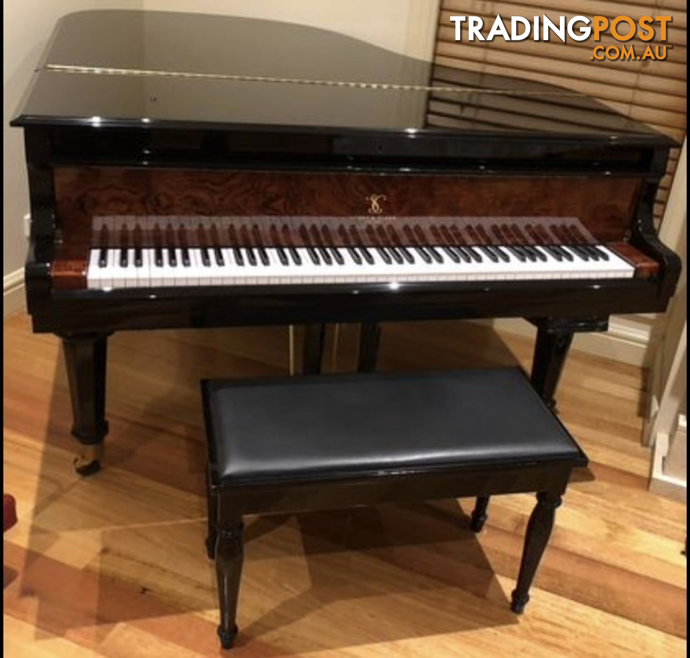 Story & Clark Baby Grand Piano (Ebony)