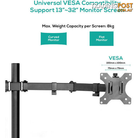 DC01K ACTIVIVA DUAL MONITOR ARM DOUBLE JOINT - photo 4 of 12