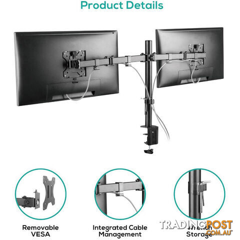 DC01K ACTIVIVA DUAL MONITOR ARM DOUBLE JOINT - photo 2 of 12