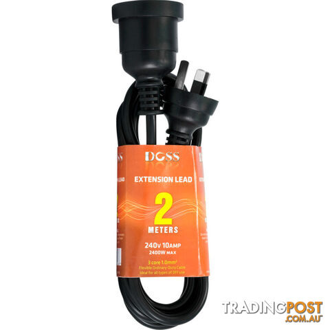 EXL2MB 2M POWER EXTENSION LEAD BLACK DOSS
